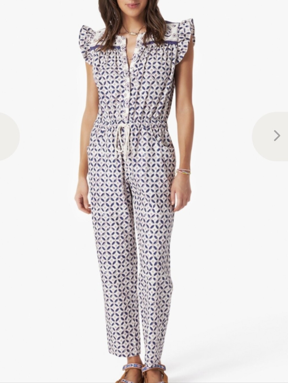 NEW XiRENA Liam Jumpsuit Sandcastle M Gorgeous Boho Summer Style Anthropologie